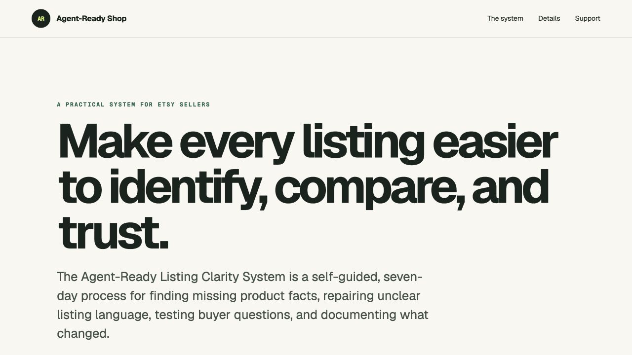Agent-Ready Listing Clarity System product overview
