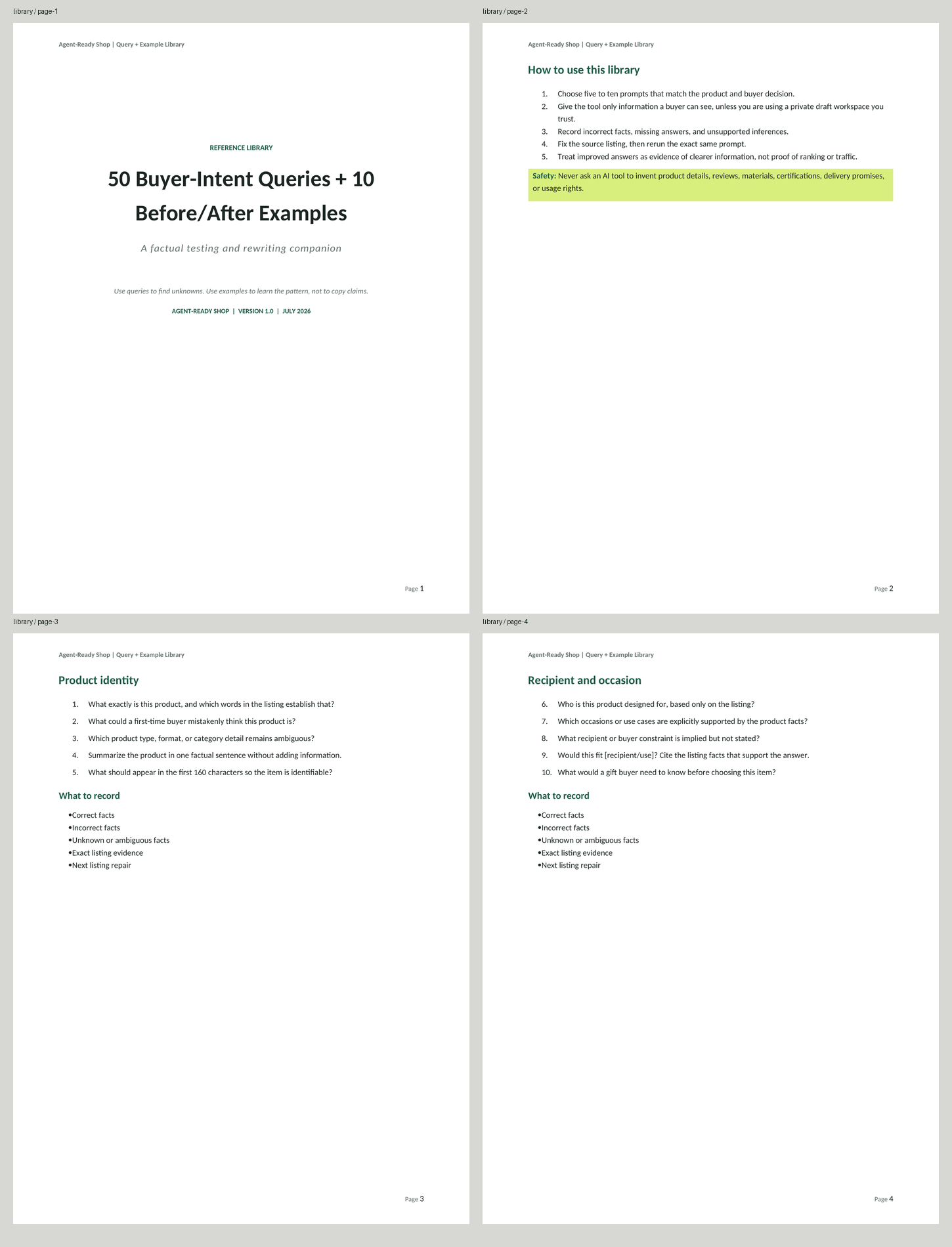 Buyer-intent query library preview